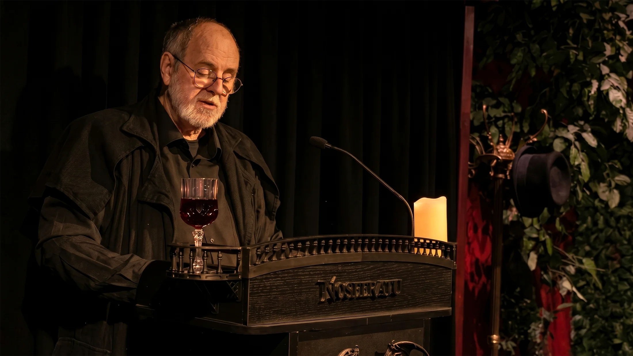 Wolfgang Maaß während der szenischen Lesung Nosferatu